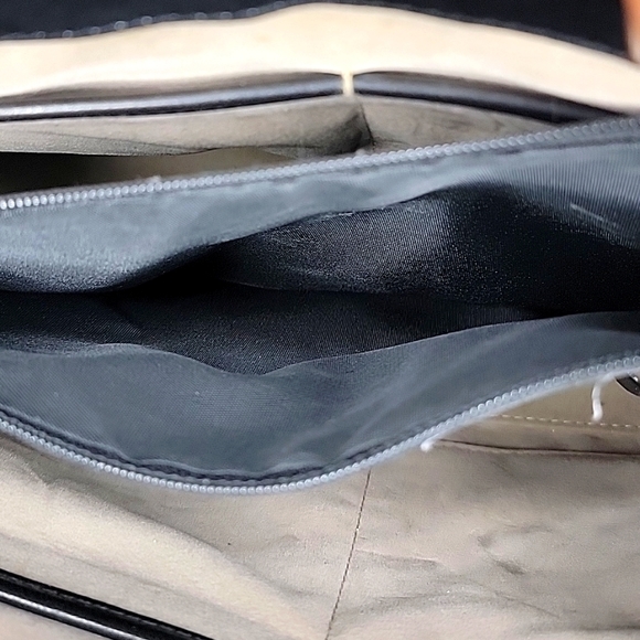 Brahmin Black & Brown Leather Croc Shoulder Bag / Satchel. - Picture 8 of 9